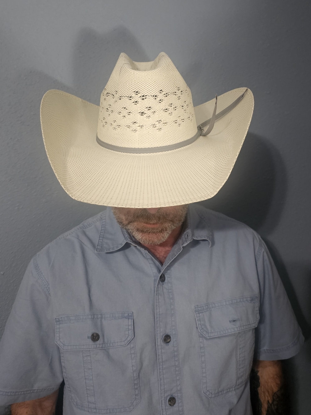 Twister Bangora Straw Cowboy Hat with Silver Band